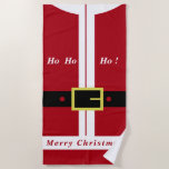 Santa Claus Christmas Beach Towel<br><div class="desc">Merry Christmas Beach Towels with Funny Santa Claus Design- Gifts For Everyone - or Choose / Add Your Unique Text / Name / Color - Make Your Special Beach Towel Gift - Resize and move or remove and add elements / text with customization tool ! Design by MIGNED. Please see...</div>