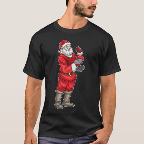 Santa Claus Christmas Bodybuilder T_Shirt