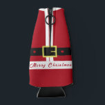 Santa Claus Christmas Bottle Cooler<br><div class="desc">Funny Christmas Bottle Coolers with Santa Claus Design by MIGNED - Customizable</div>