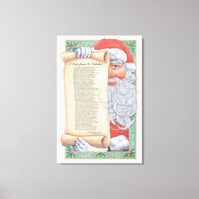 Santa Claus Christmas Canvas Print (Front)
