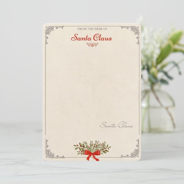 🎅 Santa Claus Christmas Card (Standing Front)