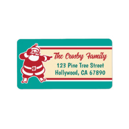 Santa Claus Christmas Card Address Labels 2