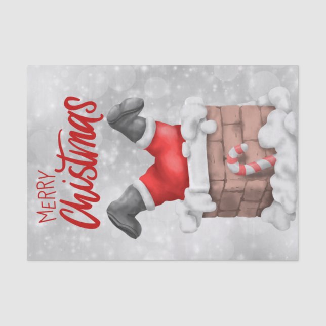 Santa Claus Christmas Cartoon Tissue Paper (Front)