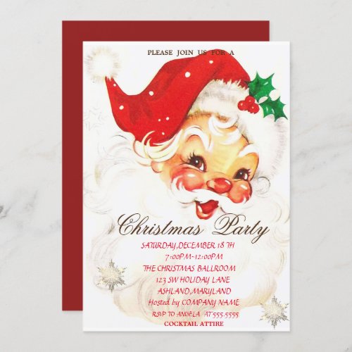 Santa Claus Christmas Corporated Party Invitation