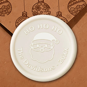 Santa Claus Christmas Custom Family Name Wax Seal Sticker