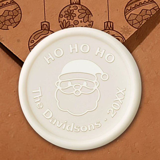 Santa Claus Christmas Custom Family Name Wax Seal Sticker (Santa Claus Christmas Custom Family Name Wax Seal Sticker)