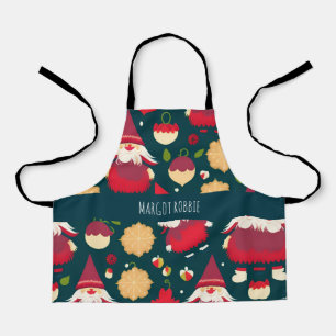 Santa Claus Christmas Decorations Water Pattern Apron