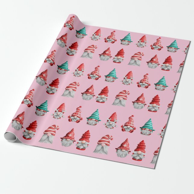 Santa Claus Christmas Festive Holiday Gift Wrap (Unrolled)