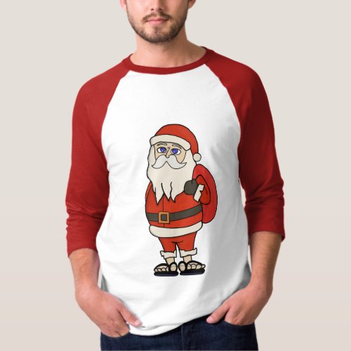 Santa Claus Christmas Flip Flops T_Shirt