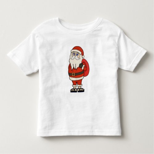 Santa Claus Christmas Flip Flops Toddler T_shirt