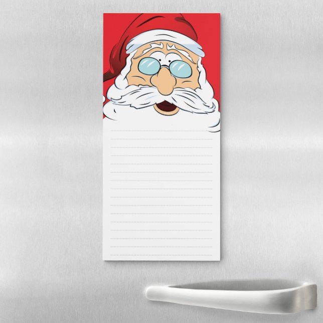 Santa Claus Christmas Fridge Magnetic Notepad (In Situ)