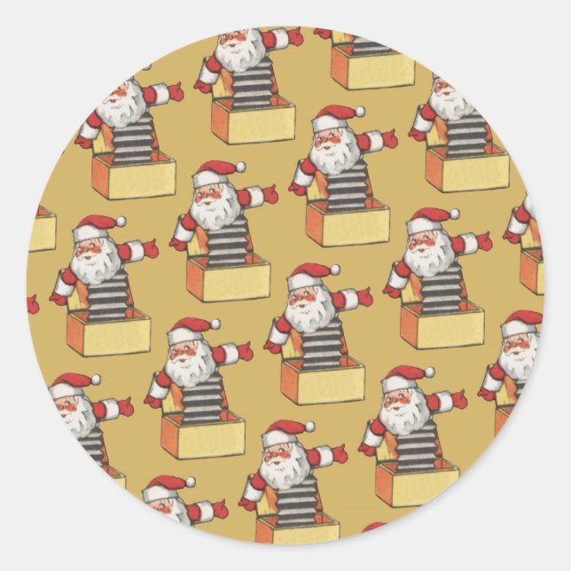 Santa Claus Christmas Fun Sticker (Front)