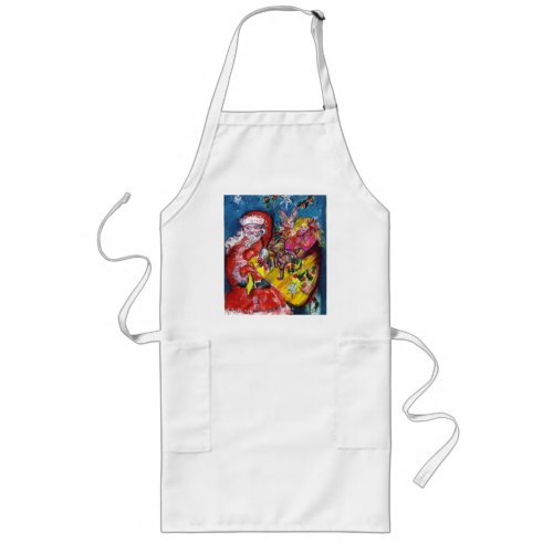 SANTA CLAUS CHRISTMAS GIFT SACK AND TOYS LONG APRON