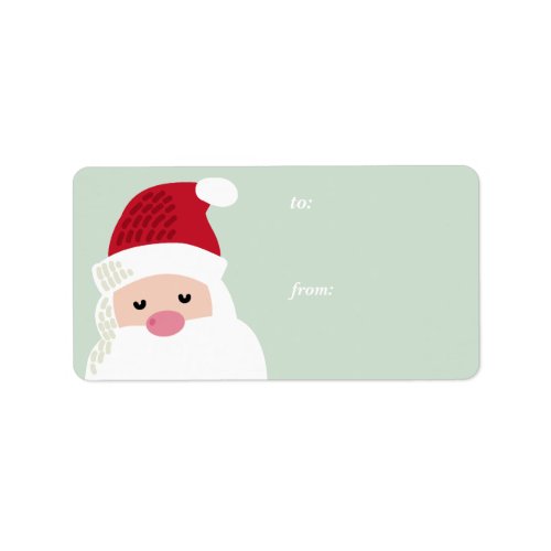 Santa Claus Christmas Gift Tag