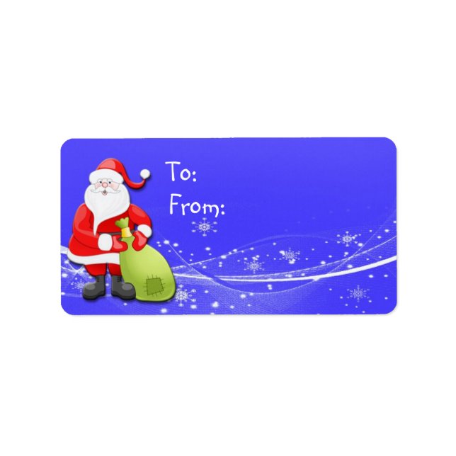 Santa Claus Christmas Gift Tag (Front)