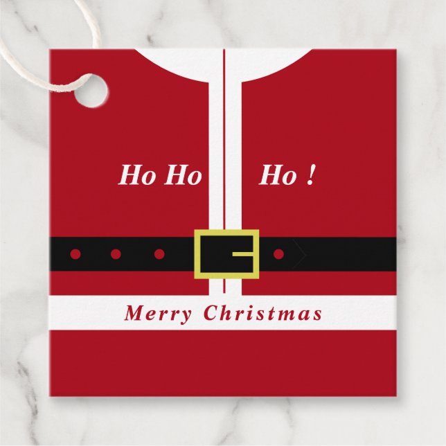 Santa Claus Christmas Gift Tags (Front)