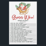 Santa Claus Christmas Guess Who! Baby Shower Game Stationery<br><div class="desc">This is a Santa Claus Christmas Guess Who! Baby Shower Game. 

*Guess Who? - There are 15 questions. The guests will select if the question applies to the Mother or Father. Whoever gets the most answers right,  wins!</div>