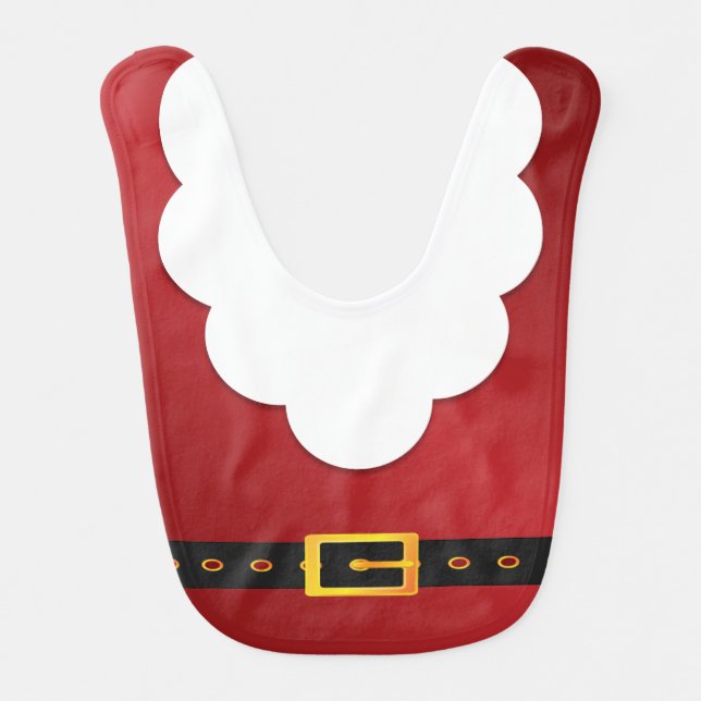 Santa Claus Christmas Holiday Baby Bibs (Front)