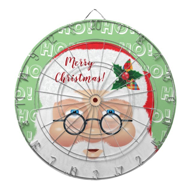 Santa Claus Christmas Holiday Dart Board (Front)