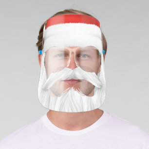 Santa Claus Christmas Holiday Face Shield
