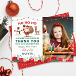 Santa Claus Christmas Holiday Party Photo Thank You Card<br><div class="desc">Santa Claus Christmas Holiday Party Photo Thank You Card</div>