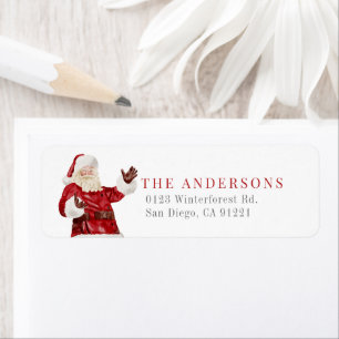 Santa Claus Christmas Holiday Return Address Label