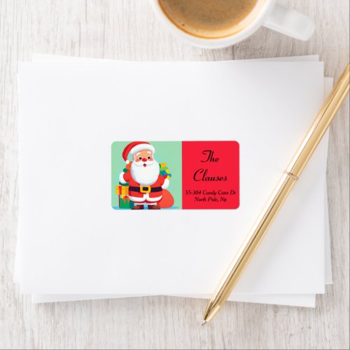 Santa Claus Christmas Holiday Return Address Label