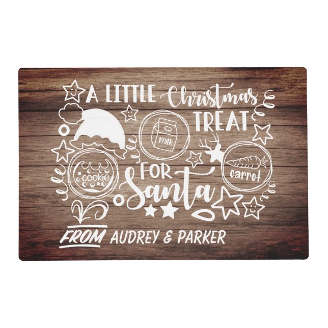 Santa Claus Christmas Holiday Serving Placemat (Front)