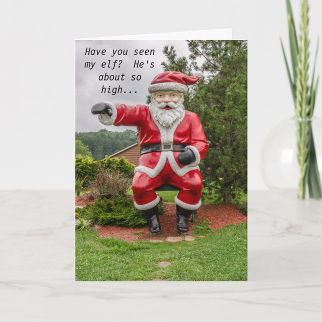 Santa Claus - Christmas - Holidays - Humor Holiday Card (Front)