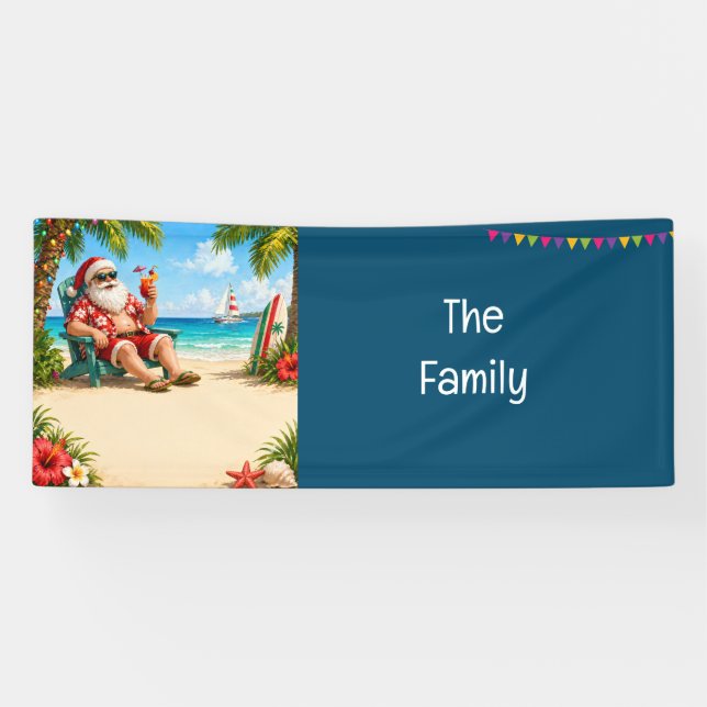 Santa Claus Christmas in July  Banner (Horizontal)