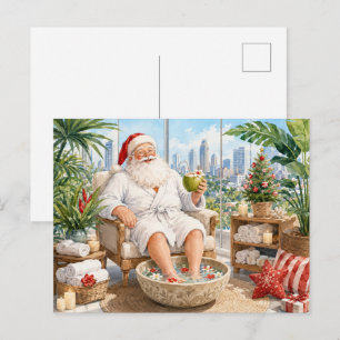 Santa Claus Christmas in Spa for Spa Lovers Postcard
