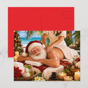 Santa Claus Christmas in Spa for Spa Lovers Postcard