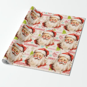 Santa Claus Christmas Large Scale Wrapping Paper
