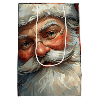 Santa Claus Christmas Medium Gift Bag