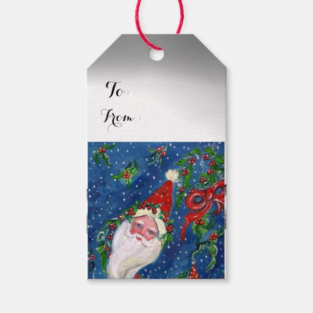 SANTA CLAUS , CHRISTMAS NIGHT GIFT TAGS (Front)