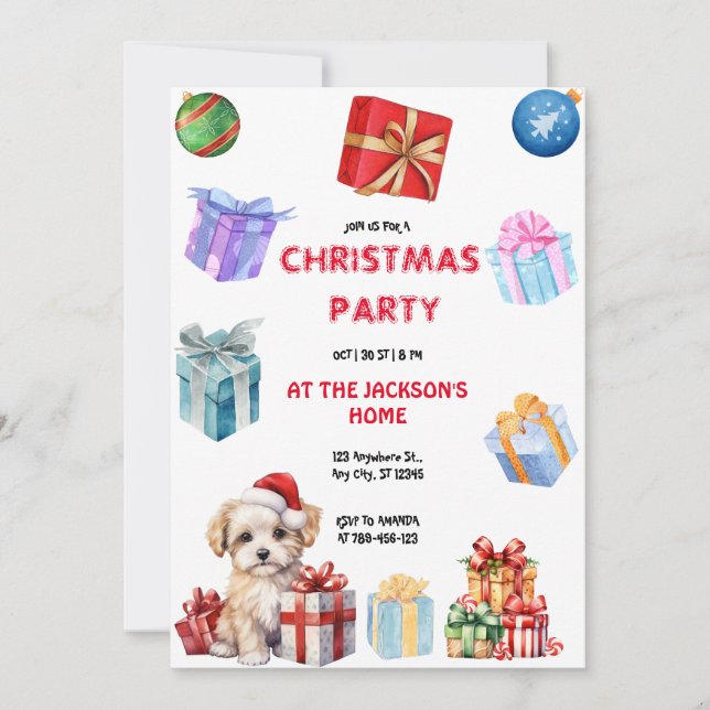 Santa Claus Christmas Party  Invitation (Front)