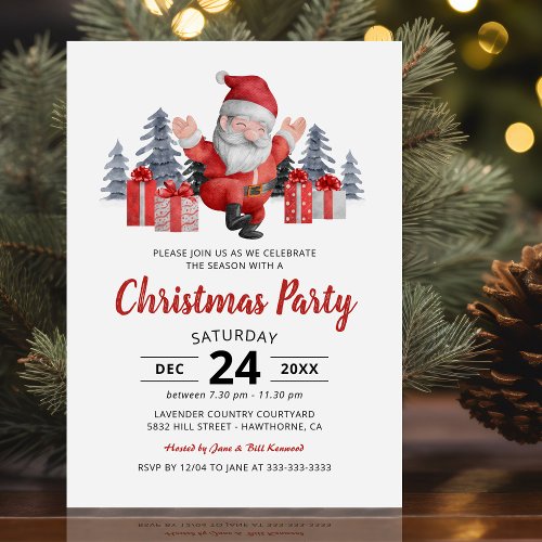 Santa Claus Christmas Party Invitation