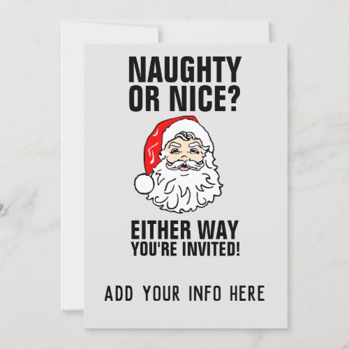 SANTA CLAUS CHRISTMAS PARTY INVITATIONS