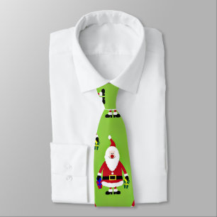 Santa Claus Christmas Pattern Neck Tie
