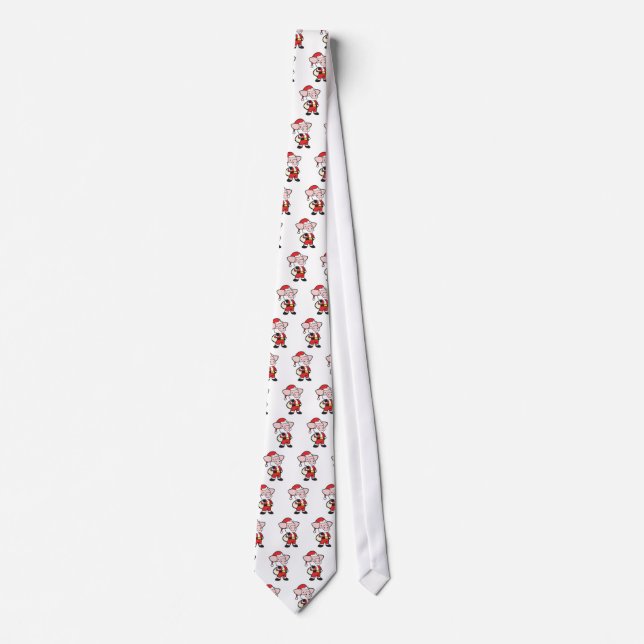 santa claus christmas pig tie (Front)