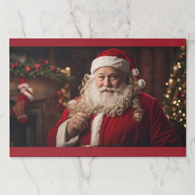 Santa Claus Christmas Placemats Large 25 Sheets (Front)