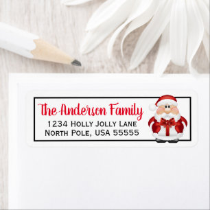 Santa Claus Christmas Return Address Label