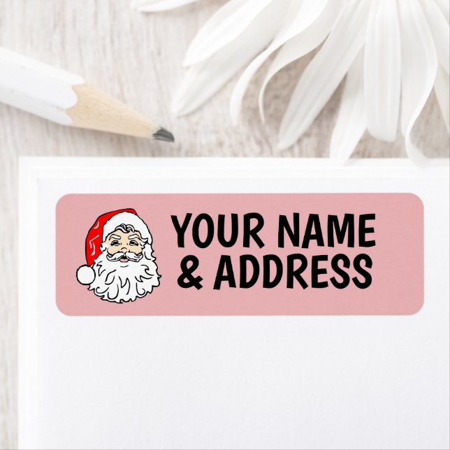 SANTA CLAUS CHRISTMAS RETURN ADDRESS LABELS (Insitu)