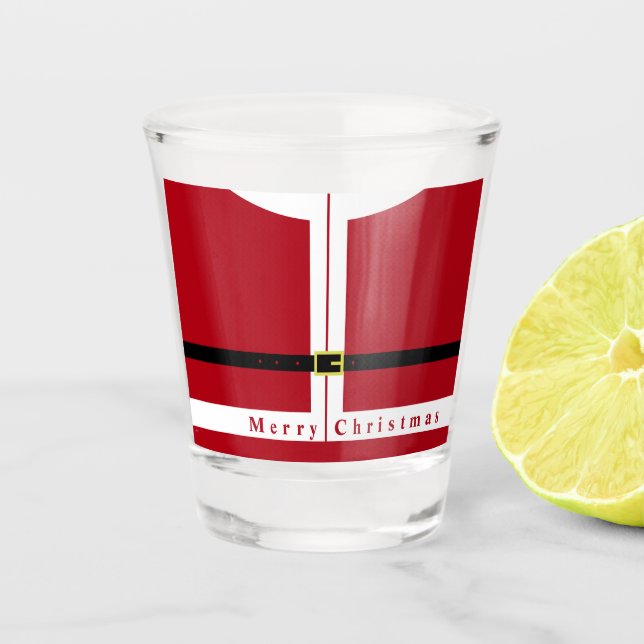 Santa Claus Christmas Shot Glass (Front)