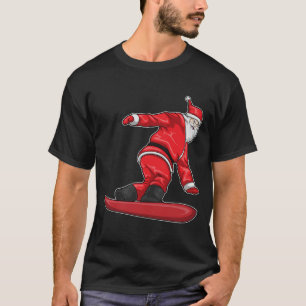 Santa Claus Christmas Snowboard T-Shirt