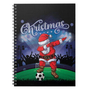 Santa Claus Christmas Soccer Notebook
