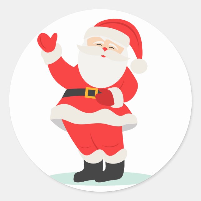 Santa Claus Christmas Sticker (Front)