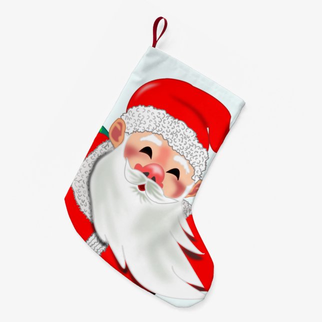 Santa Claus Christmas Stocking Merry Christmas (Front (Hanging))