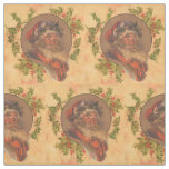 Santa Claus Christmas Vintage Portrait Fabric