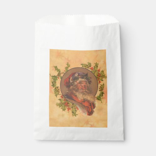 Santa Claus Christmas Vintage Portrait Favor Bag